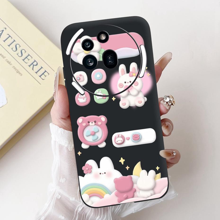 Fashion Painting Phone Case For Nothing Phone (3a) Pro Black Silicone Soft Cover For Nothing Phone3a 3a Pro Cases Bumpers