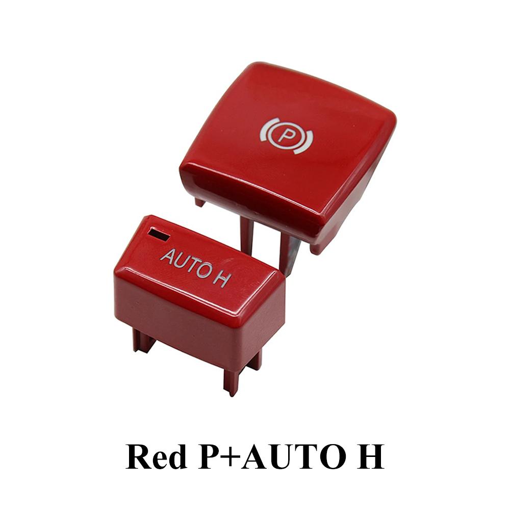 Black Red Car Electronic Handbrake Parking Brake Switch P Button Auto H Cover For BMW X5 X6 E70 E71 E72 2007-2013 61319148508