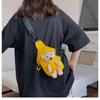 Bear Canvas Korean Female Fashion Crossbody Chest Bag Trend Cute Fashion Small Bag