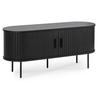 TV-Schrank für das Wohnzimmer, zweitürig, Trish, 120 cm, Schwarz, Modern