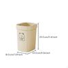 Trash Can, Large Capacity Wastebasket, Kitchen, Bathroom, Office Cream White 1 Pack Medium 13L