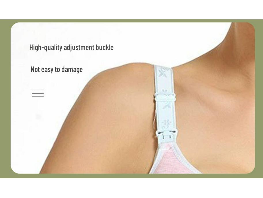 New Wireless Cotton Maternity Nursing Bra – Front Closure, Comfortable Sleep Bra for Pregnant Women