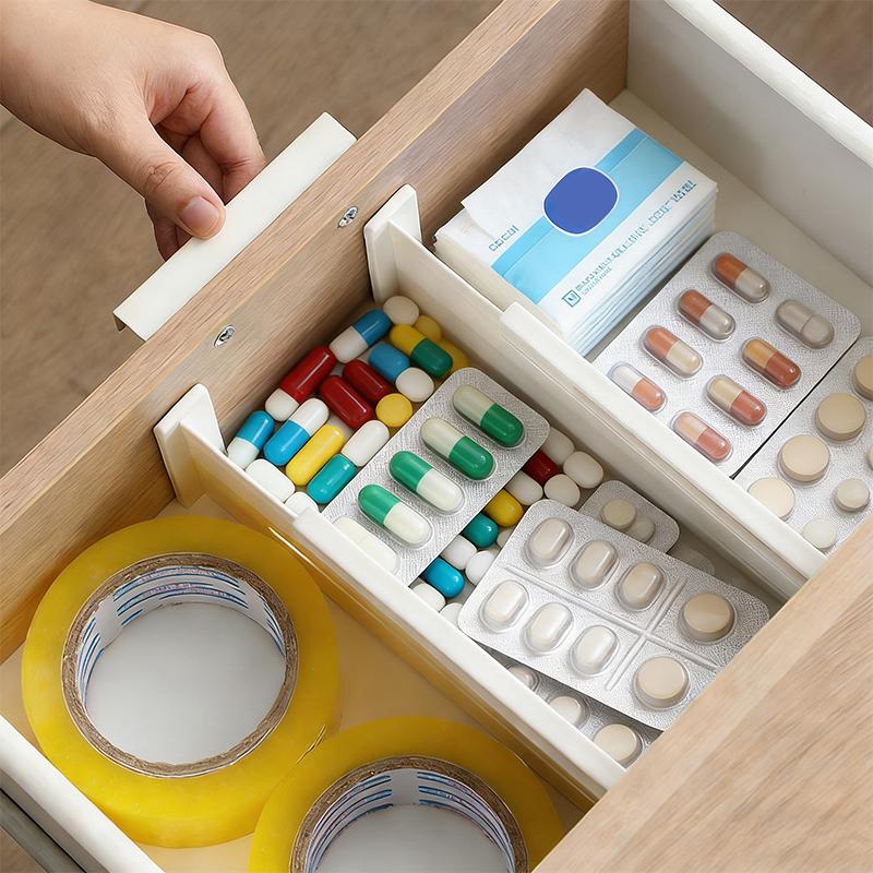 Adjustable Drawer Storage Divider 2/4/6Pcs Retractable Sorting Partition Baffle for Kid Toy Makeup Drawer Organization