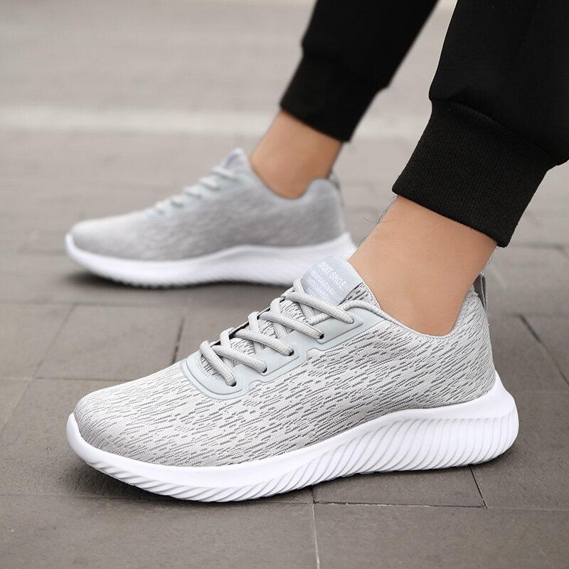 Мужские легкие трикотажные кроссовки с дышащей сеткой — фото 8