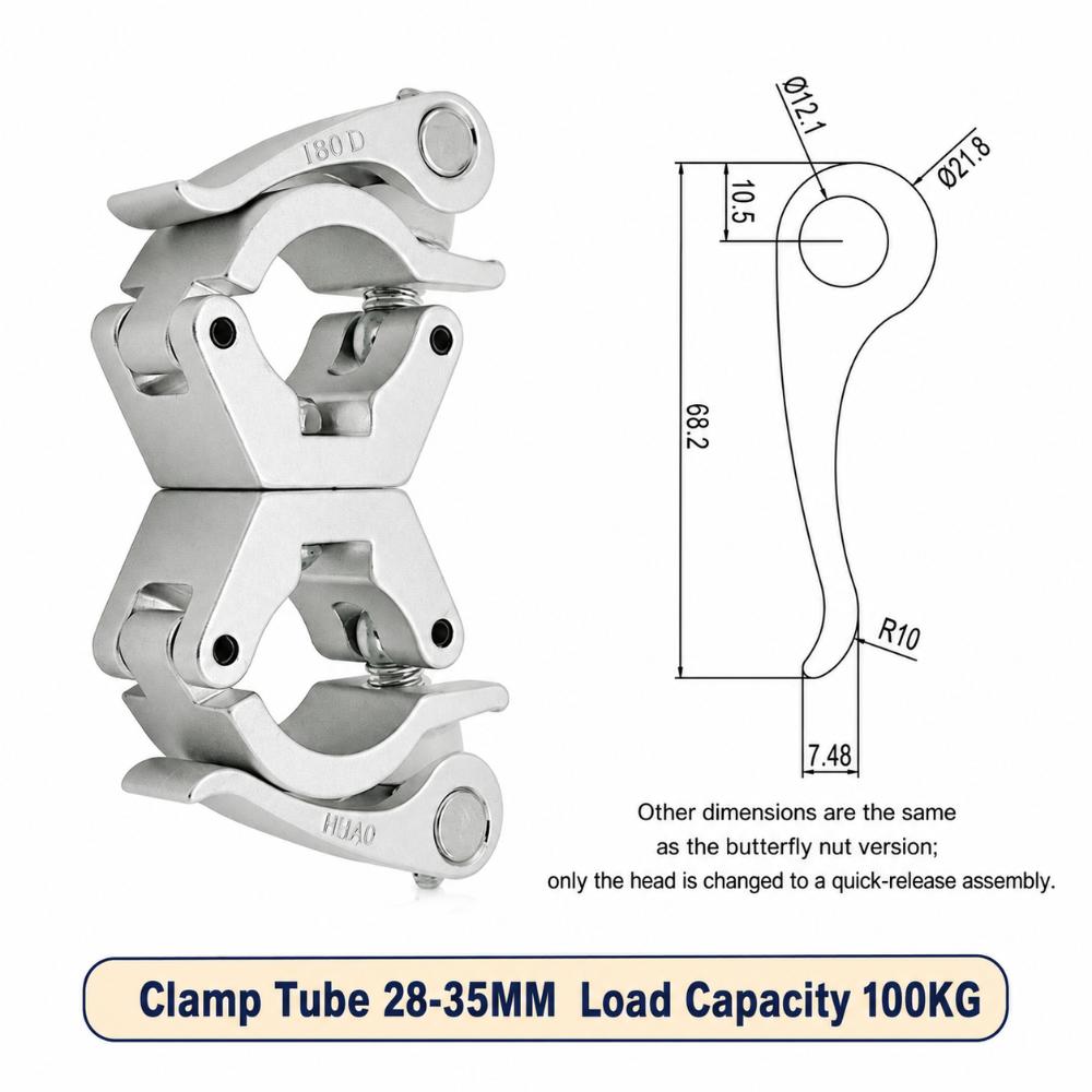 Quick Release DJ Light Clamps Lamp Hanger Hooks  For LED PAR Moving Head Beam Spot Clamps