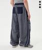 TRILLION Check Parachute Track Line Wide Pants_3Color