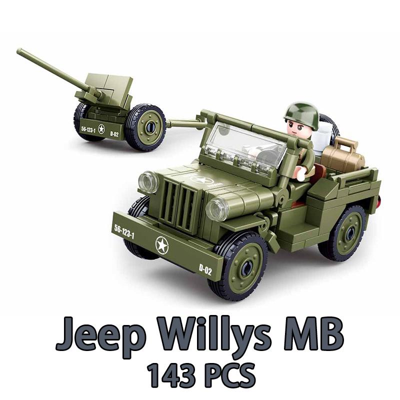 SLUBAN Militär 1939-1945 Landung in der Normandie Panzer Flugzeuge Jeep Boot Modellbausteine Soldaten-Sets Puppen Bausteine Kinderspielzeug Geschenk