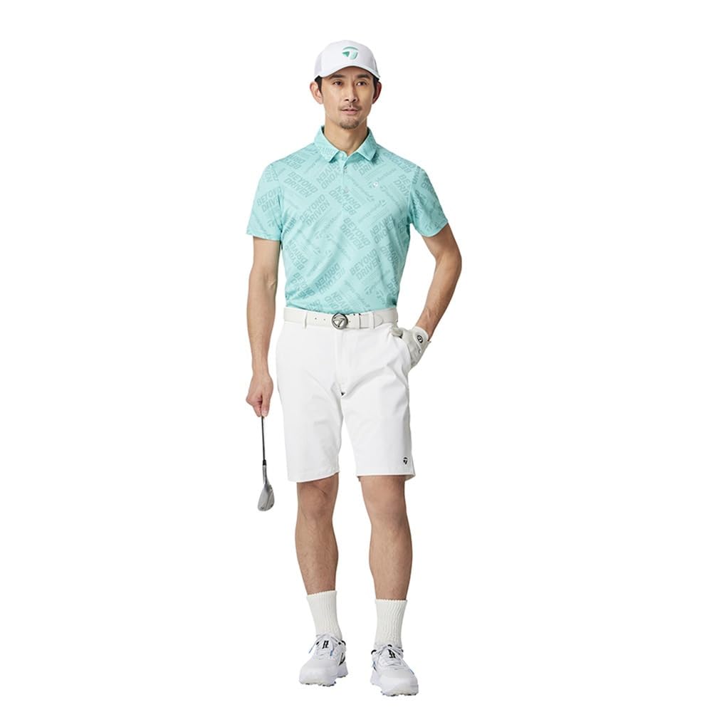 TaylorMade T-ICE Golf Timistik S/S Polo, Turquoise, Medium, Men's, 2025SS UN645
