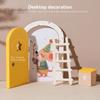 Tooth Box Baby Gift Dollhouse Mini Home Decorations Wood Fairy Elf Door Baby Room Wall Decoration Craft Ornaments Commemorative