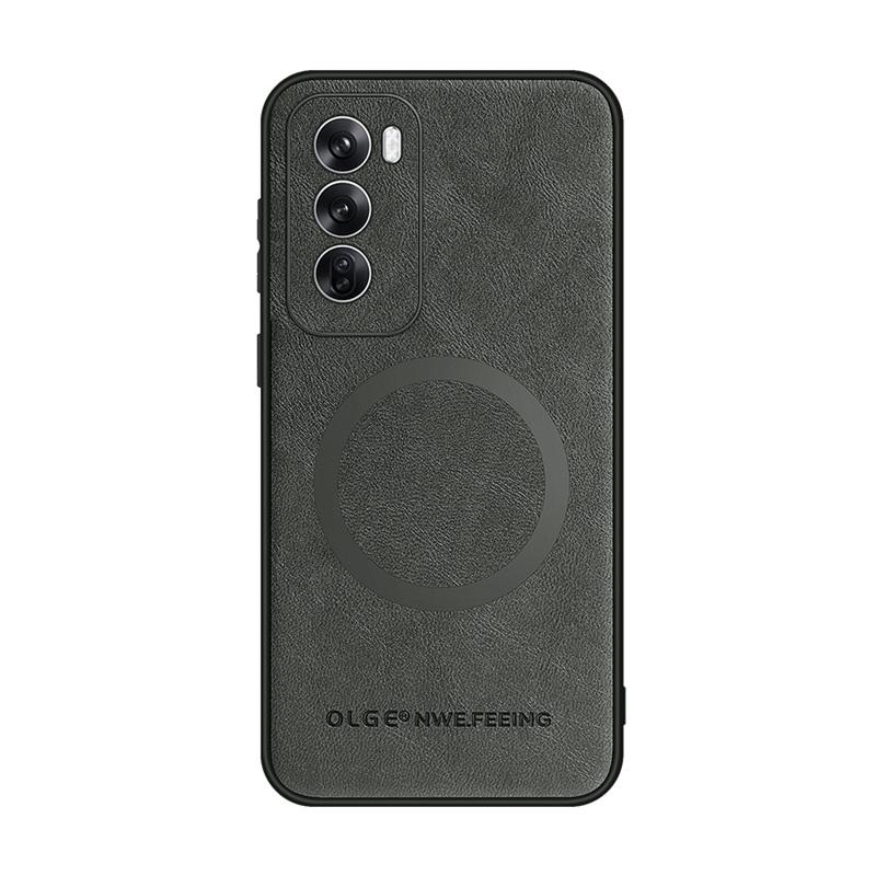 Magnetic Wireless Charge Leather Phone Case for Oppo Reno 12 11 10 9 8 7 Pro / 10 Pro+ / Find X5 Lite Luxury Soft Bumper Cover