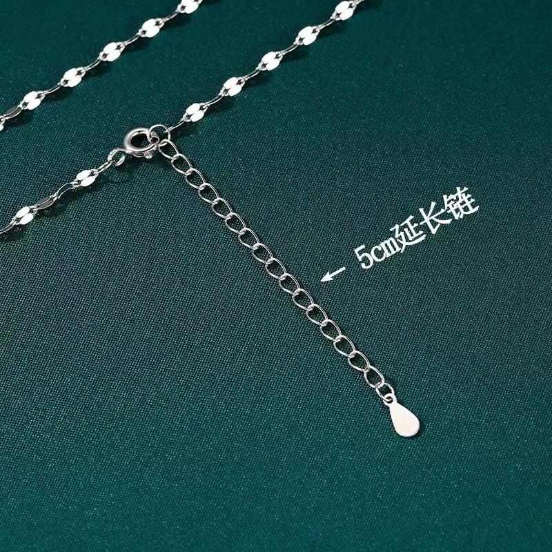 Necklace Women Men Minimalist Cross Chain No Pendant Neutral Style Vintage Collarbone