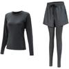 Women's High-End Fashion Yoga Suit: Loose, Quick-Drying Long Sleeve Running Sportswear for Fitness and Style.