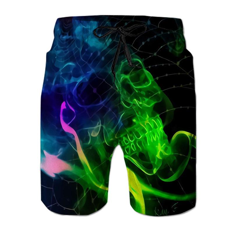 Men's Beach Shorts Kids Summer Swimwear Shorts Breathable Surf Board Shorts Quick Dry Casual Sportwear Swim Trunks Boy