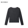 Northern Deer Wool & Silk Casual Herringbone Knitwear