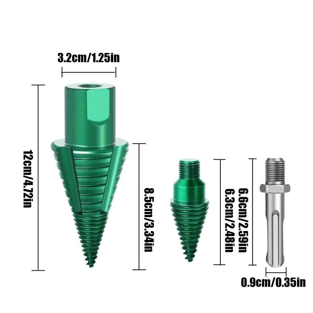 Round Shank Wood Splitting Cone High Hardness Steel Electric Drill Accessories  Drilling