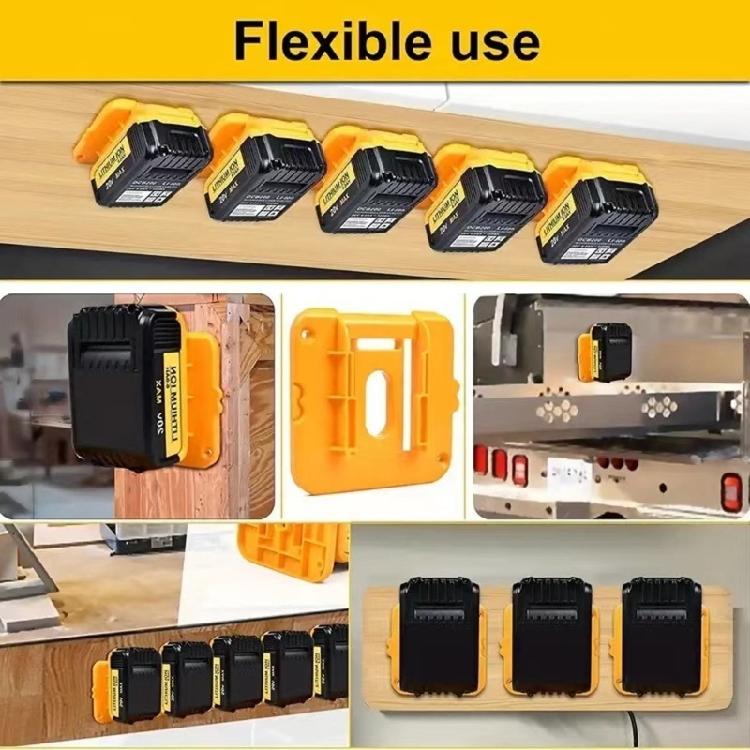Practical Battery Holders Featuring Solid Construction for Reliable 18V/20V Battery Organization Wall or Benches Mount