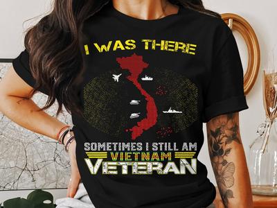Vietnam-Veteranen-T-Shirt: """Ich war dabei" Militärkarte T-Shirt"""