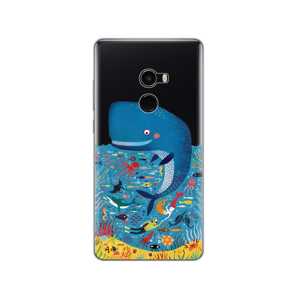 Pouzdro pro Xiaomi Mix 2 Soft Silicon TPU Pouzdro pro Xiaomi Mi Mix 2 Mix2 Zadní kryt Ochranný zadní kryt Transparentní Coque Shell