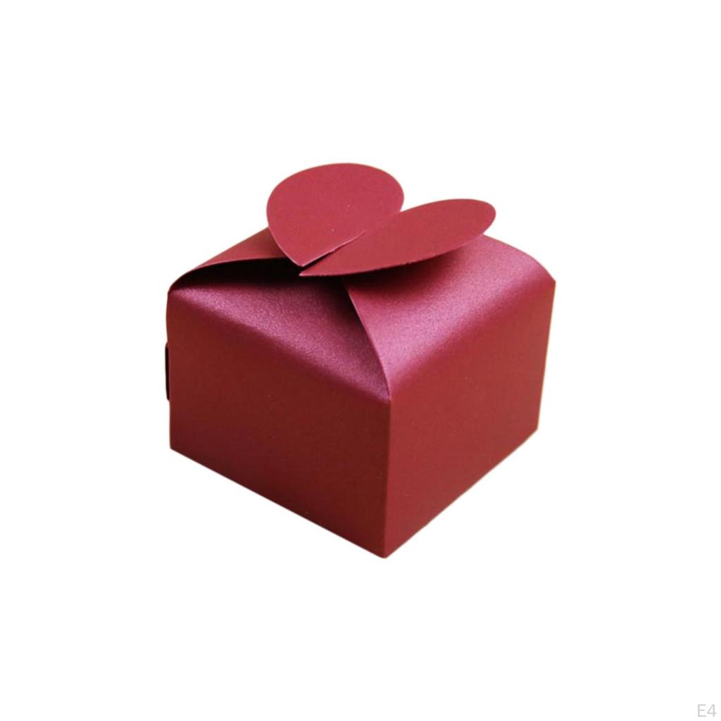 50Pcs Candy Boxes for Guests Paper Gift Collapsible Packaging Festival