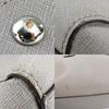 Used Michael Kors Handbag Leather Gray With Charm