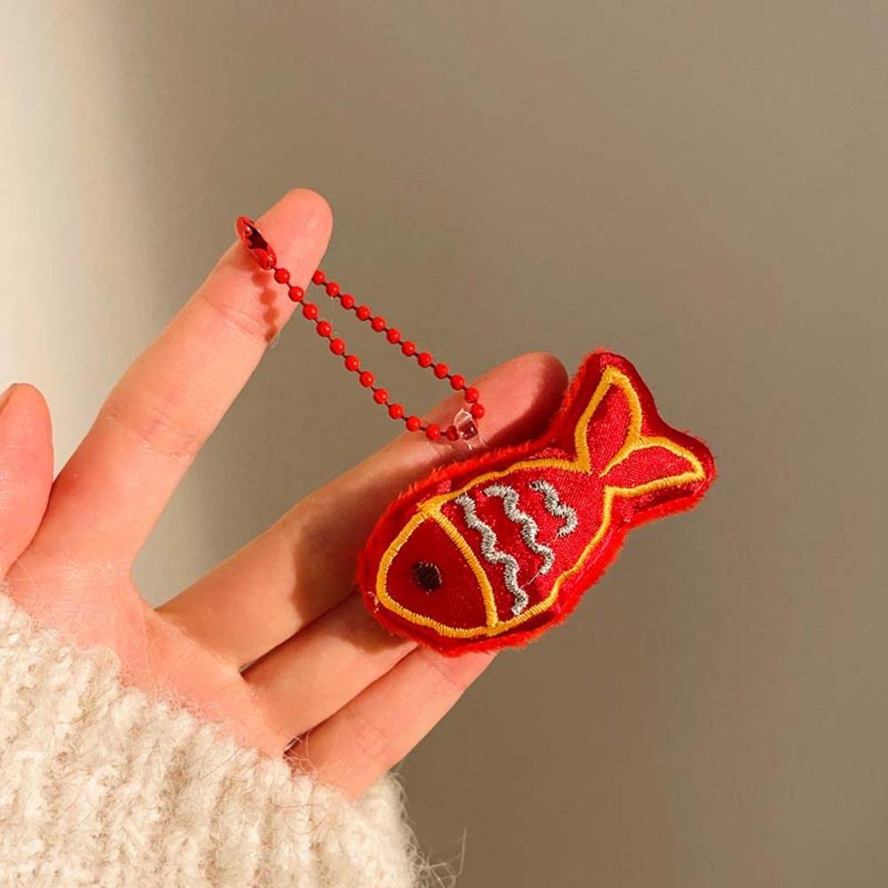 Lion Dance God of Wealth Pendant Cartoon Chinese New Year Keyring  Festive Decor