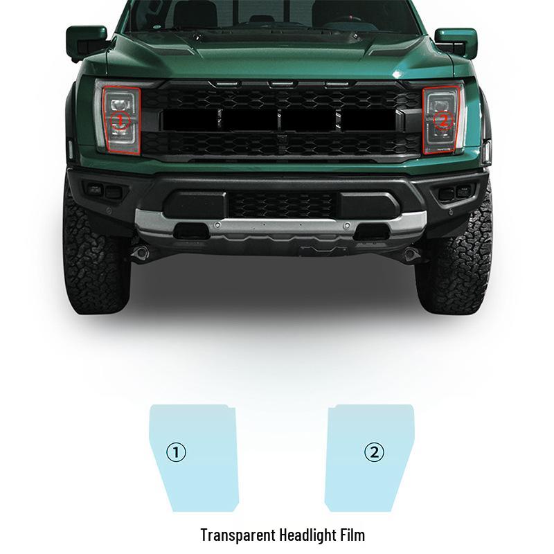 Exclusive TPU Protective Film for Ford F-150: Transparent Headlight & Rearview Mirror Cover