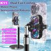 K11 Mobile Phone Live Streaming Radiator Semiconductor Dual Core Overclocking Cooling Fan Digital Display Back Clip Game Cooler