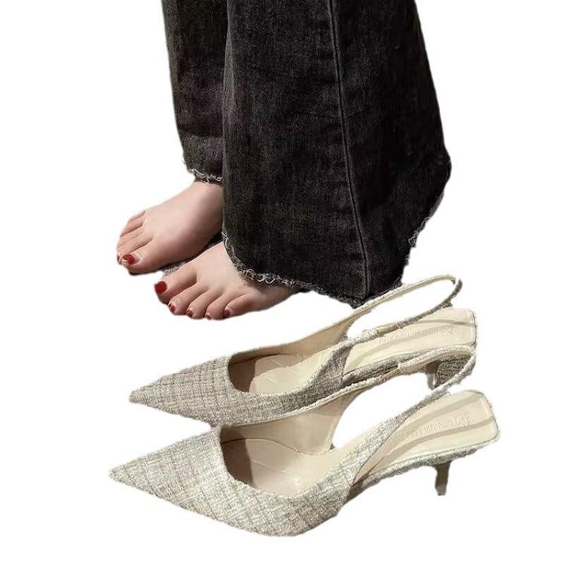 Xiaoxiangfeng High Heels Women's New Summer Elegant Temperament Niche Fashion Versatile Casual Slim Heels