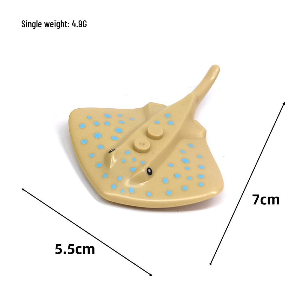 DIY-Teile mit Tierdruck: Ziege, Möwe, Pinguin, Fisch, Schaf - Kompatibel mit MOC Bausteinspielzeug