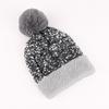 Women Warm Faux Fur Beanie Bobble Pom Pom Hat Sequin Cute Ski Snow Winter Hat