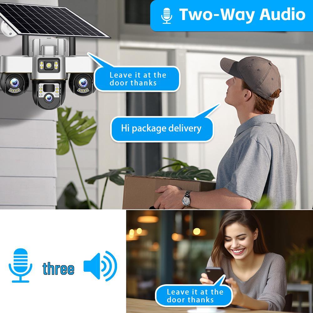 Abu Lion Waterproof 4G Solar Outdoor Camera with 360° Remote Monitoring