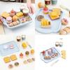 Wooden Play Pretend Kitchen Set With Breakfast Food And Milk For Toy Toddlers