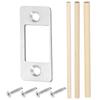 Metal Door Strikes Plate Corrector Large Hole Round Corner Strikes Backplate Prevents Sticking and Misalignment
