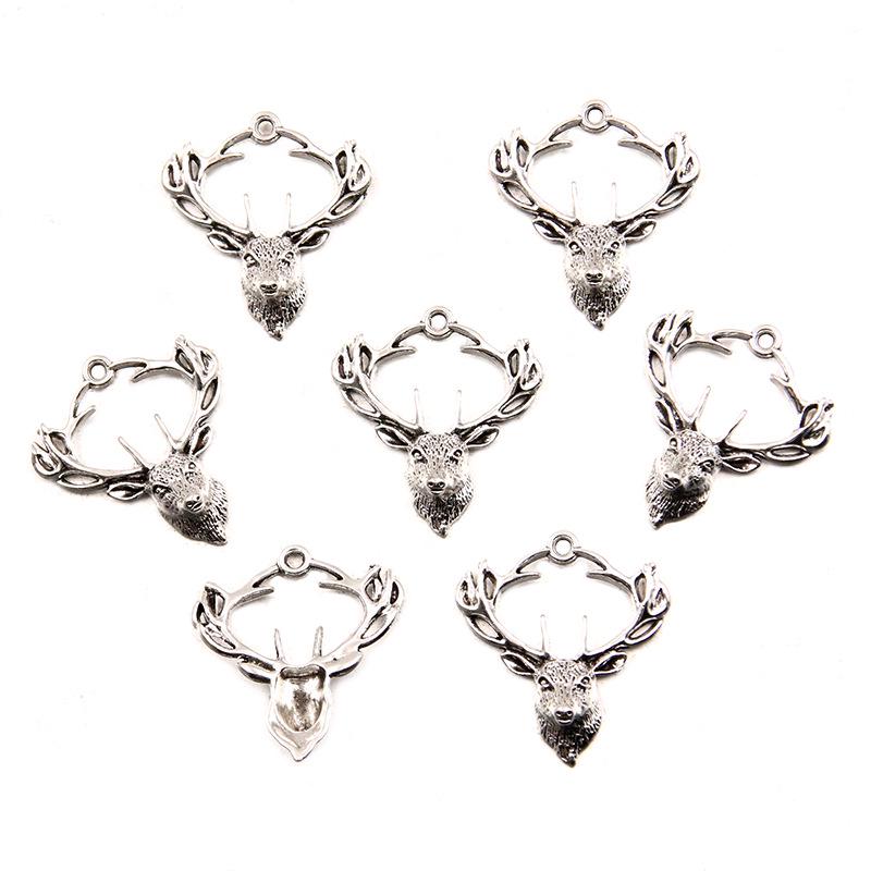 

Подвески из цинкового сплава в виде головы оленя, змеи и хамелеона – 5 стилей изысканных аксессуаров для бижутерии в цвете «старинное серебро» для DIY