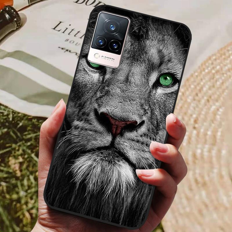 Dla Etui Coque vivo V21e Silikonowe Etui na Telefon z Tylną Pokrywą Dla vivo V21e Etui Miękki Bumper Funda na vivo V2061 V21 e V 21e 6.44" Torba