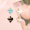 Korean Alloy Drip Oil Pigeon Pendant for DIY Jewelry & Hair Accessories