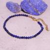 1pcs Hot-selling Natural Stone Crystal Lapis Lazuli Faceted Single-layer Beaded Bracelet