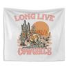 Western Cowboy At the Desert Sunset Home Decoration Wall Hanging Fabric Decorative Family Room Bedrooms Background Friends Gift