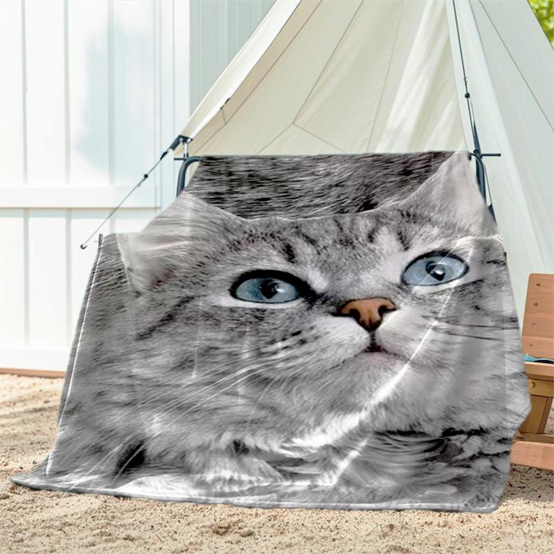 1pc dog pattern blanket, all season lightweight home office outdoor nap multifunctional blanket