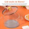 1.6L Glass Cooking Pot With Lid Glass Saucepan Cereal Bowls Pot for Stove High Borosilicate Clear Cooking Soup Baking Pans
