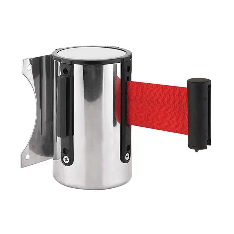 Stainless Steel Wall-Mounted Retractable Belt Barrier 3m Belt
