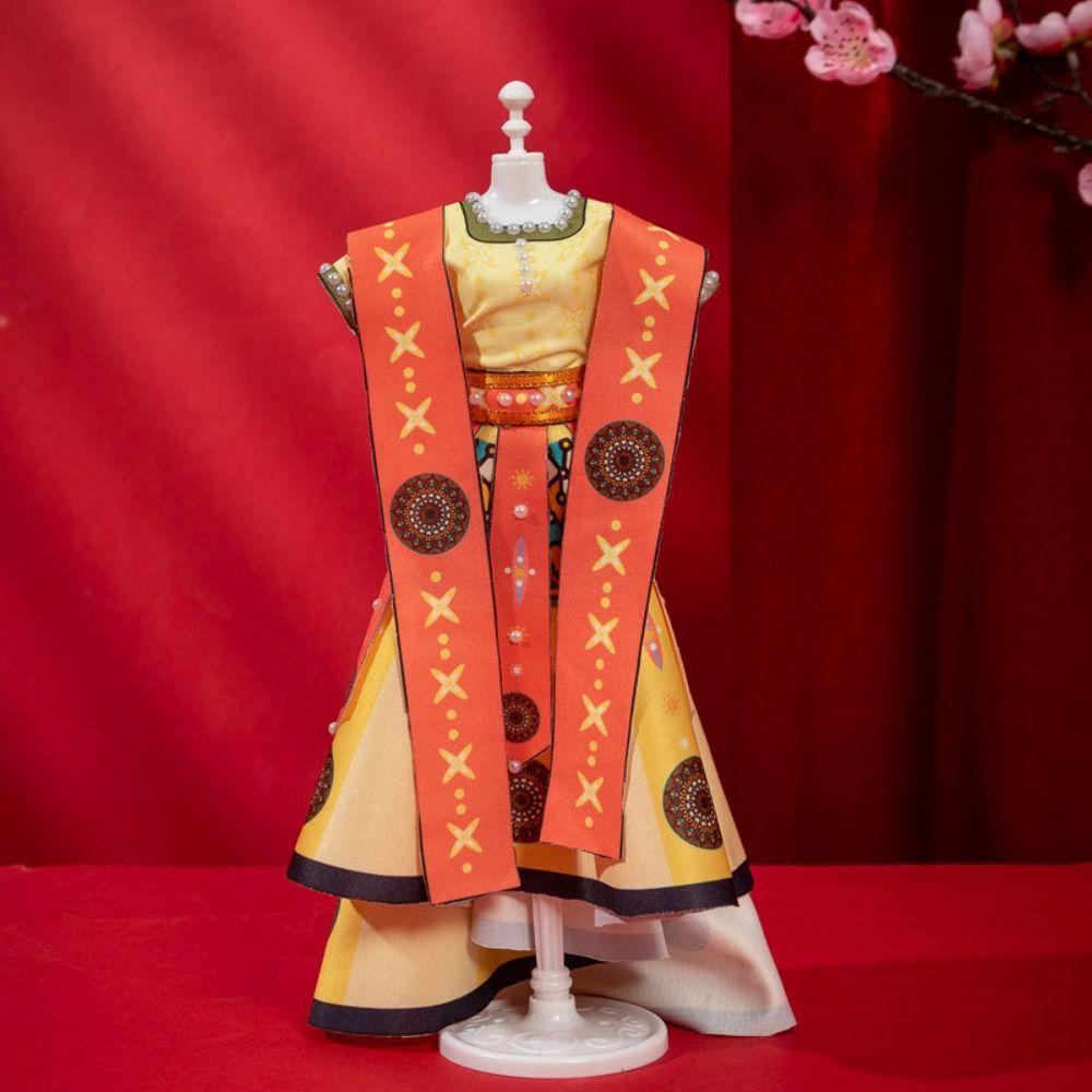 

Юбка Кукольная одежда Ханфу Набор для самостоятельного пошива Носить Платье куклы Материал Наряд принцессы Игрушка Детский подарок 20