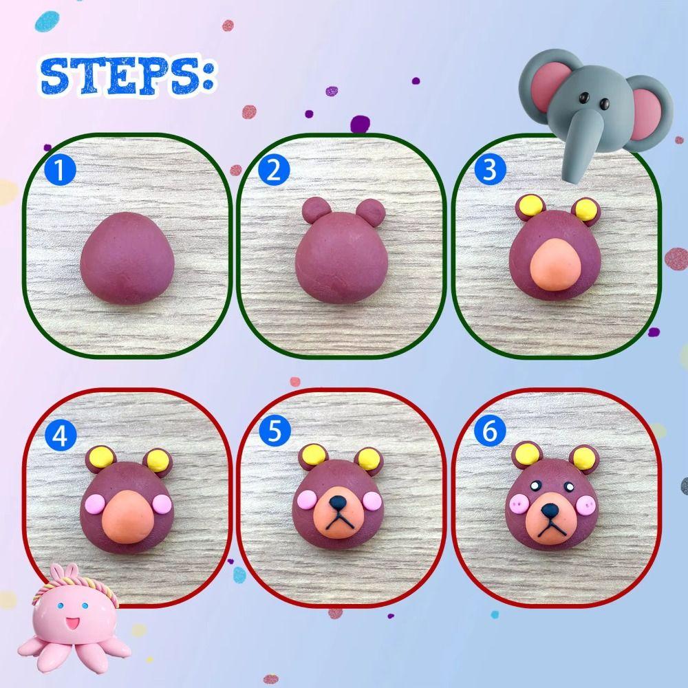 DIY Earring Jewelry Clay Blocks Toy Non-Toxic Clay Starter Kit Polymer Clay Toy  Kids Toy