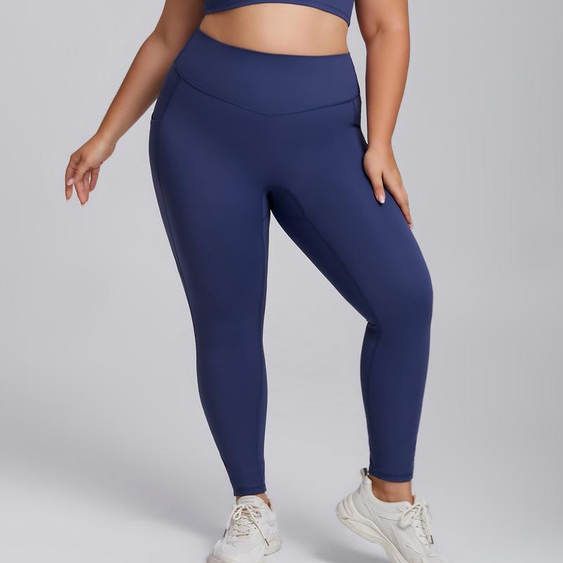 

High Waist Plus Size Yoga Pants with Pockets - Women s Hip Lift, No Embarrassing Lines, High Elasticity, Brushed Fabric for Fitness. XL