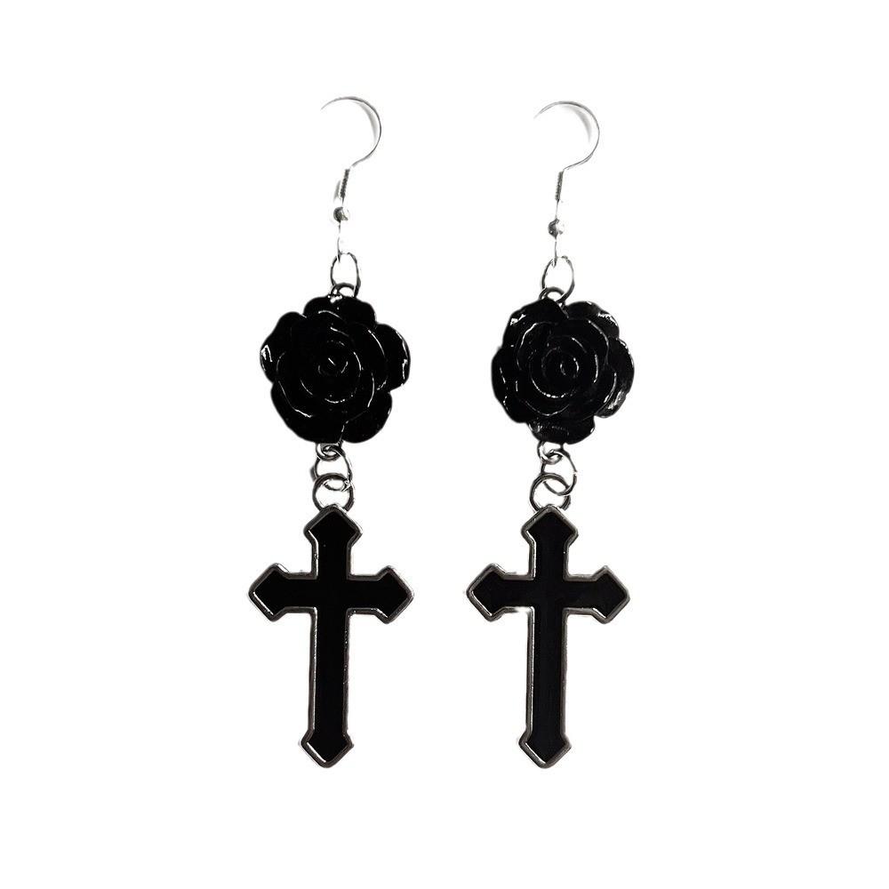 Dark Fashion Rose And Snake Animal Jewelry With Alloy Material For Womens Gothic Style