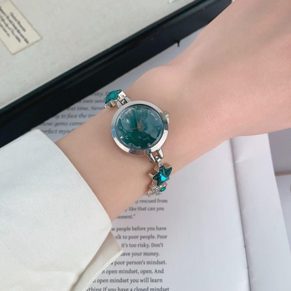 Alloy Star Chain Watch Adjustable Quartz Watch Fashion Ladies Wristwatch  for Women Girls