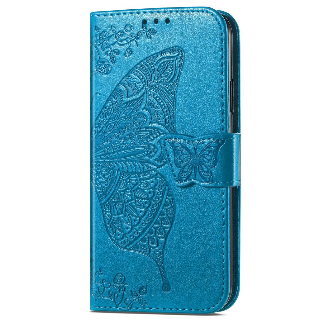 For Motorola Moto G72 4G PU Leather Folio Case Imprinted Butterfly Pattern Stand Wallet Magnetic Phone Cover