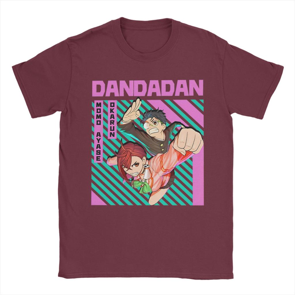 Funny Colorful Okarun Ayase Dandadan Tshirts Men's Cotton Short Sleeve Anime O-neck Summer Tops Shirts
