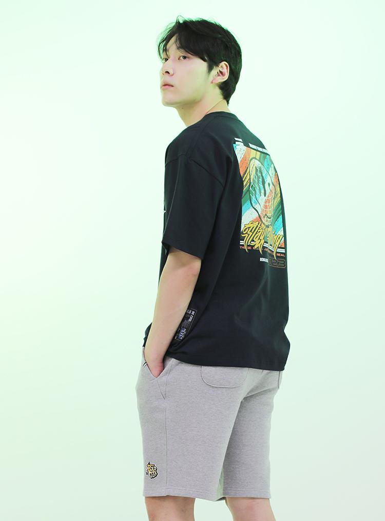 Будь смелым Будь крутым L~6XL Улыбка [Футболка] (Тип) Grey/Free (L~Xl)