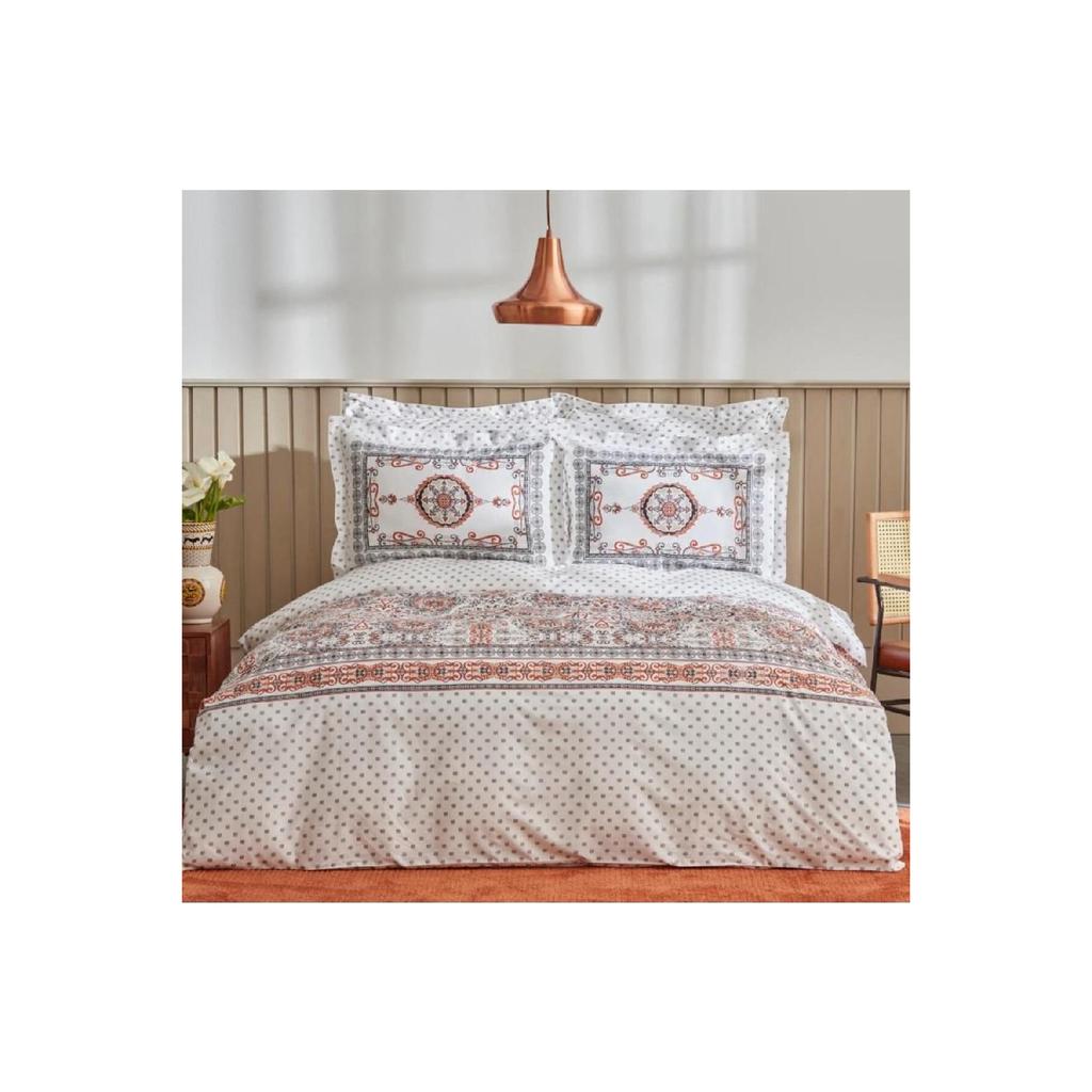 Aprika 100% Cotton Double Duvet Cover Set Tile